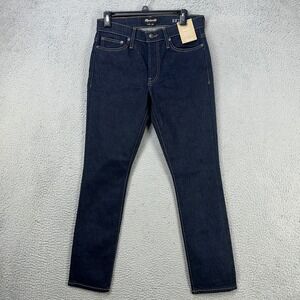 Madewell Mens Skinny Jeans 30X30 Blue Dark Washed Stretch 5 Pockets Denim NEW